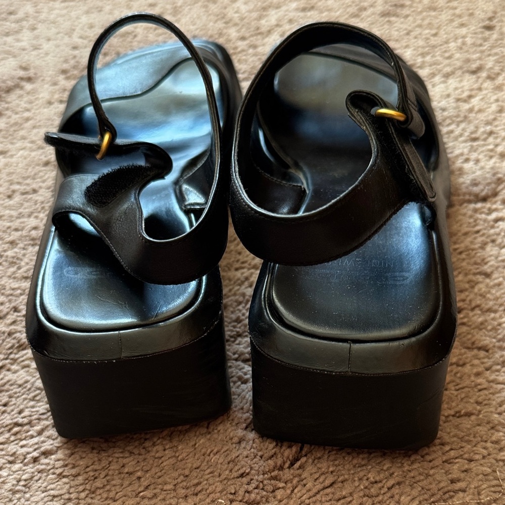 Nine West Black Women's Platform Sandals with Block Heel. Size 8 - Picture 9 of 13